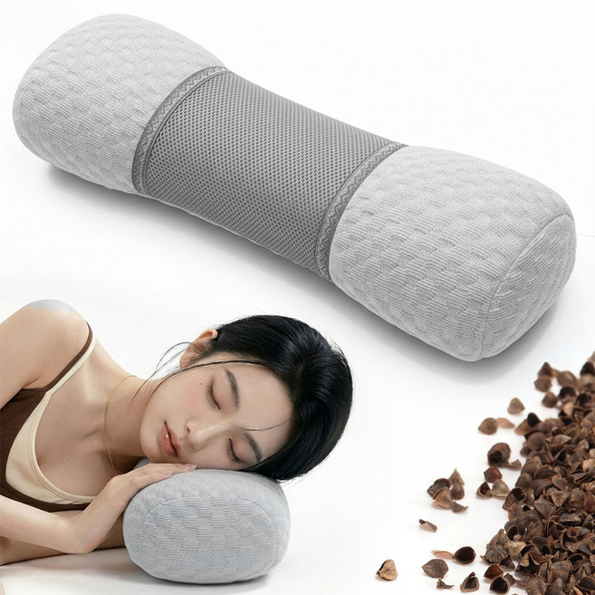 Leesheer 메밀베개 냉감 소재 통기성 좋은 편안한 베개, 1개, 회색