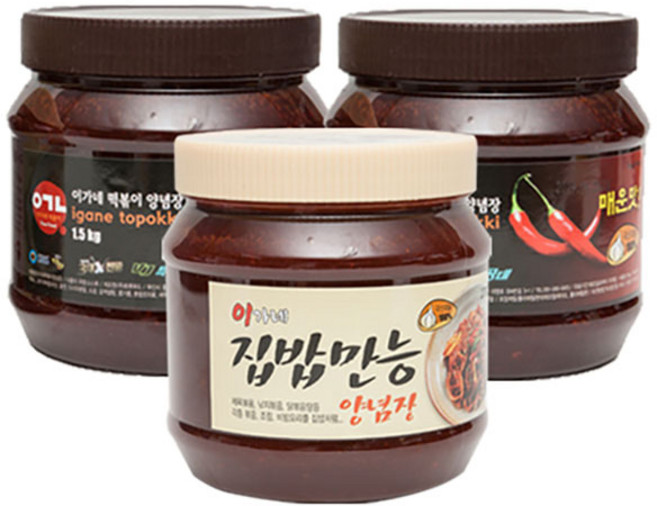 이가네떡볶이 만능양념장 1+1+1 (블랙라벨 1.5kg 2개 + 집밥만능 1.4kg 1개), 1개, 4.4kg