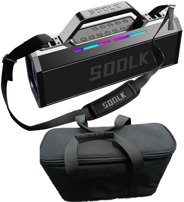 고출력 블루투스 스피커 휴대용 방수 야외용 SODLK S520 무선 야외 가라오케 사운드 4 혼 헤비 베이스 21600mAh 배터리 매우 긴 대기 시간 150W, 4) S520 with bag, 없음