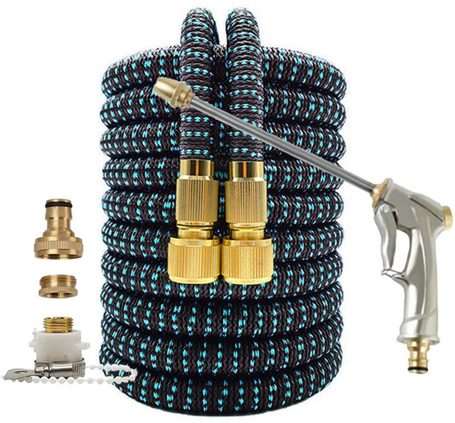 JIT 1PC 정원 호스 개폐식 급수 파이프 세차 고압 MAG D2EN, 01 2분의 1 '', 01 125ft, Bla blue