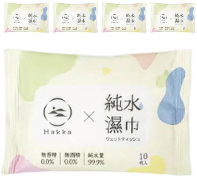Hakka 純水濕紙巾, 5個, 10個裝