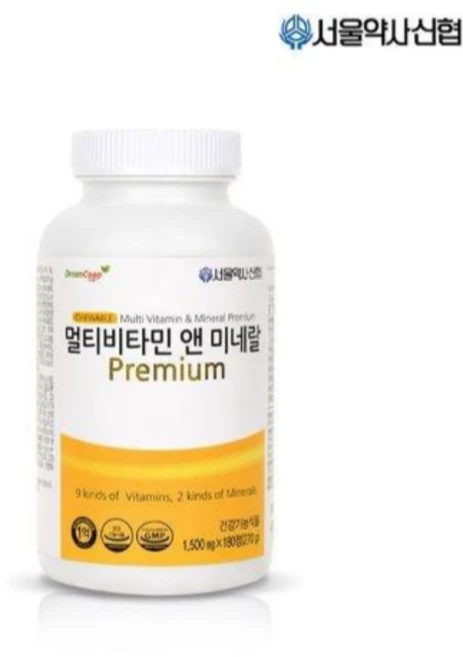 [서울약사신협] 멀티비타민앤미네랄 1500mg 180정 종합영양제, 1개 - 쿠팡