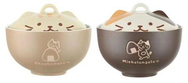 BLOWFISH FUGU 고양이 라면 그릇, A+B, 2개