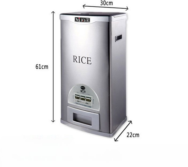 빌트인쌀냉장고 쌀장고 내장형 쌀냉장고 벌레차단 가정용 방습 진공 보관, D. 실버 20KG/30x22x61, 1개