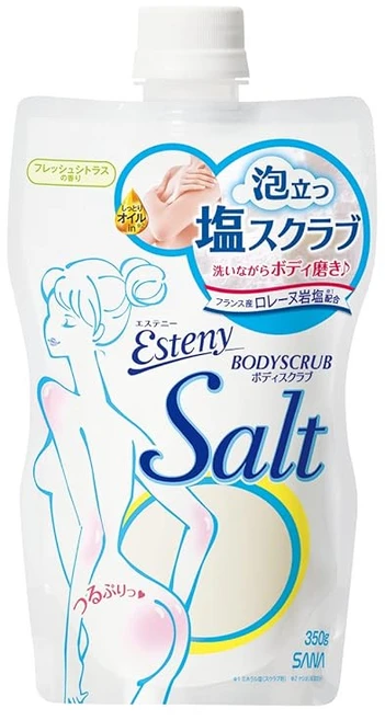 에스테니 솔티 스크럽 거품나는 소금 스크럽 바디 스크럽 로렌 암염 함유 350그램, 1개, 1g - 쿠팡