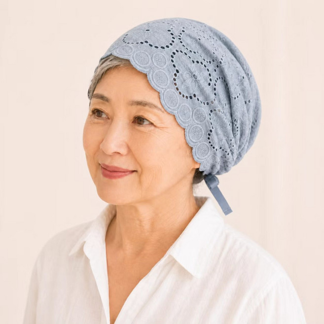 발렌트리 여성 순면 항암두건 사계절 실내 위생 요리 비니모자