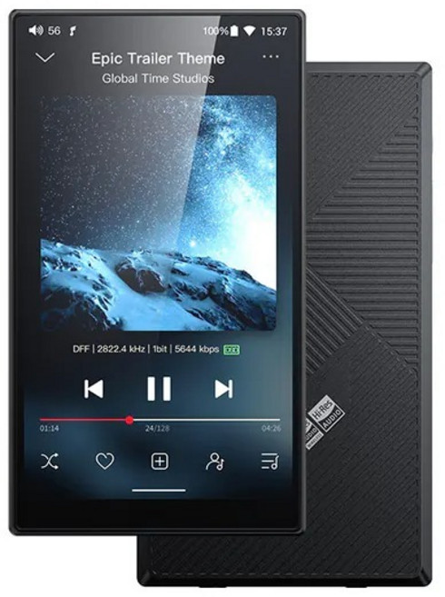 FIIO JM21 Hi-Fi 無損音樂播放器 雙CS43198 DAC 700mW+700mW 高推力 4.7吋螢幕 Android 13, 暗夜黑