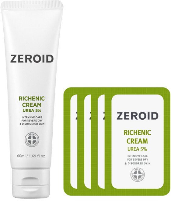 제로이드 인텐시브 리케닉 크림 우레아 10% 60ml [샘플 4매 동봉], 1개