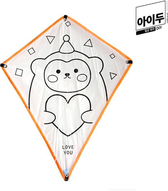 아이두DIY 오색 가오리형 연 만들기 원숭이, 단품, 단품