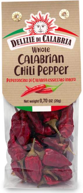 델리지에 디 칼라브리아 칼라브리아 통건고추 (Delizie di Calabria Whole dried Calabrian peppers), 1개, 20g