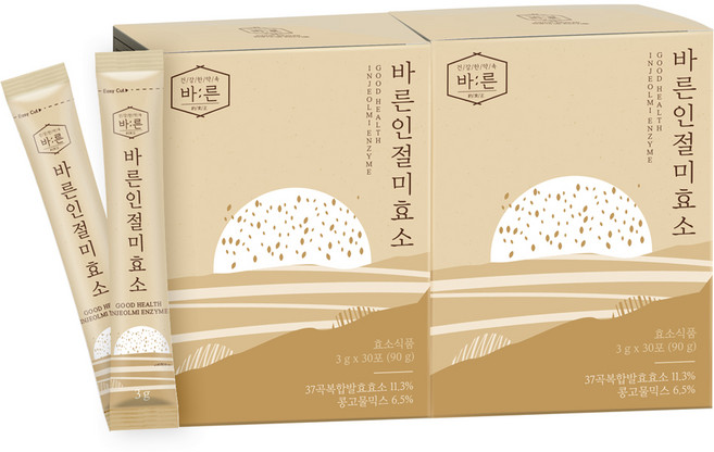 바른 인절미 효소 곡물 발효 효소식품, 2박스, 90g