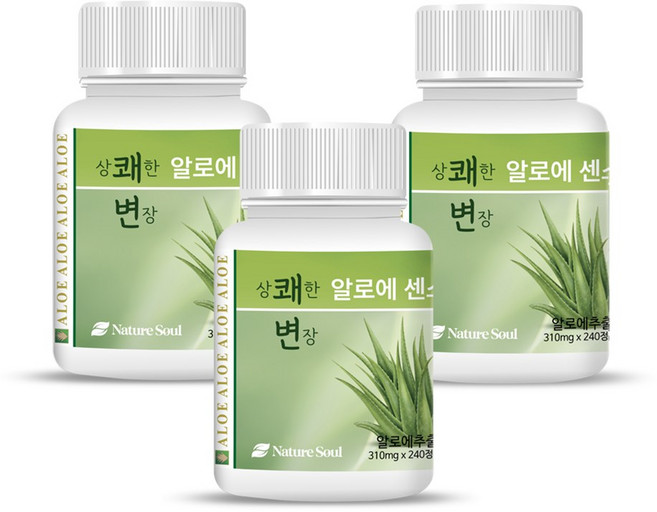 상쾌한변장 알로에센스99 240정, 3개, 74.4g