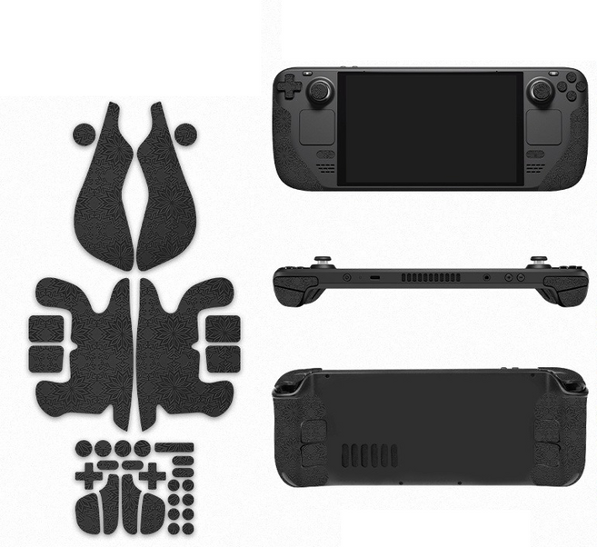 라나야 스팀덱 그립테이프 논슬립 패치 커버 풀세트, 1개, 스노우 블랙, OLED