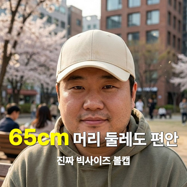 발렌코어 대두 큰머리 모자 65cm 빅사이즈 볼캡 남녀공용 무지 야구모자 얼굴작아 보이는 모자