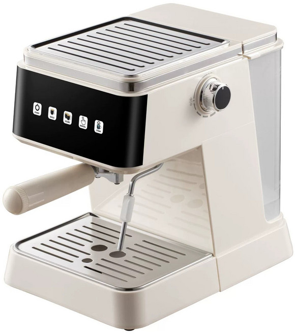 coffee machine意式咖啡機家用自動高壓萃取濃縮打奶泡一體機, 1個, 18智能款白色咖啡機:國內可用110V