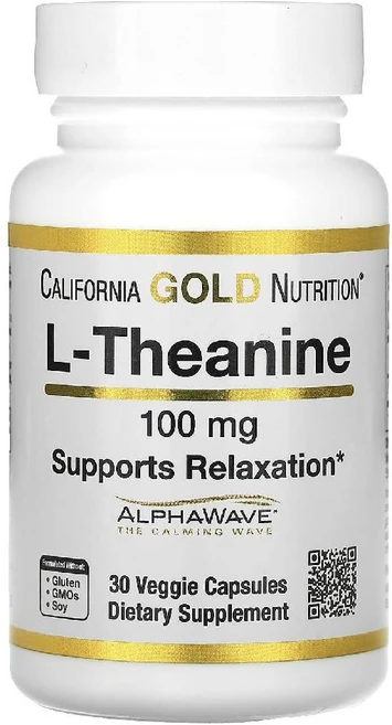 CGN 엘테아닌 L테아닌 L-Theanine AlphaWave 100mg 30정, 1개 - 쿠팡