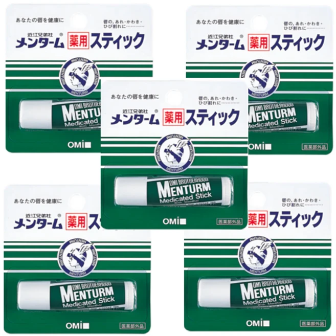 진짜 일본 오미 멘텀 립밤 4g 5개 세트 - 쿠팡