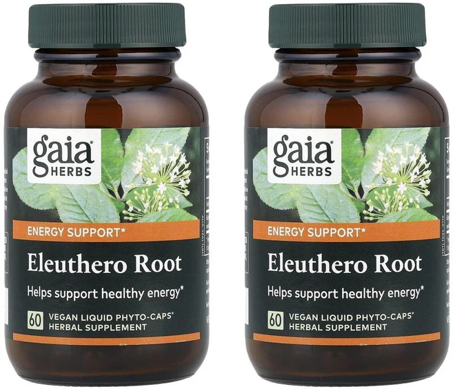 가이아 허브 가시오갈피 뿌리 277mg 캡슐, 2개, 60정 - 쿠팡