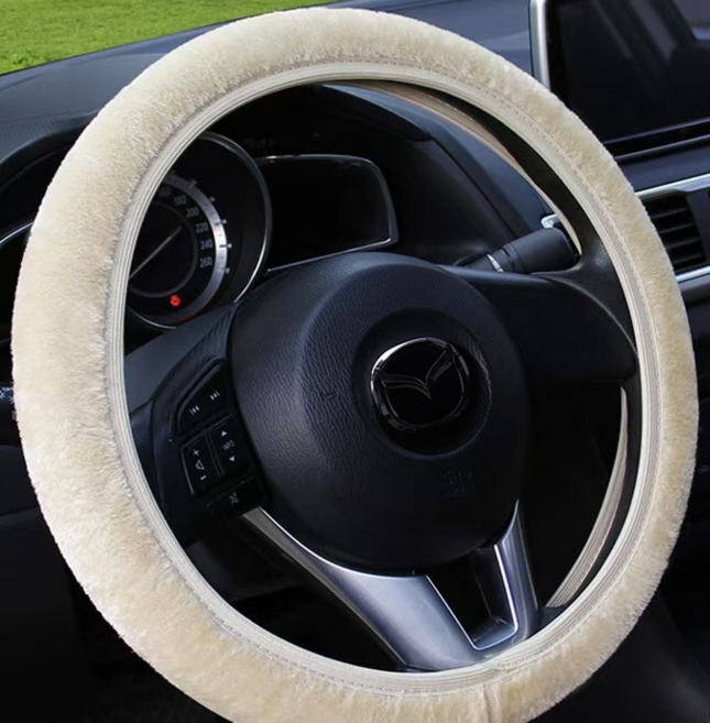 멜로망고 겨울 차량 핸들커버, 살구