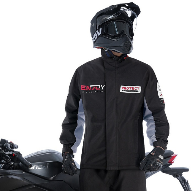 가남 오토바이우의 상하의 세트 초강력방수 자전거 낚시 등산 작업용 우비, 블랙 A