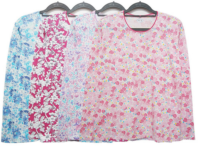 할머니티 할머니옷 긴팔 면 라운드티 요양원 실내복 0041SF11