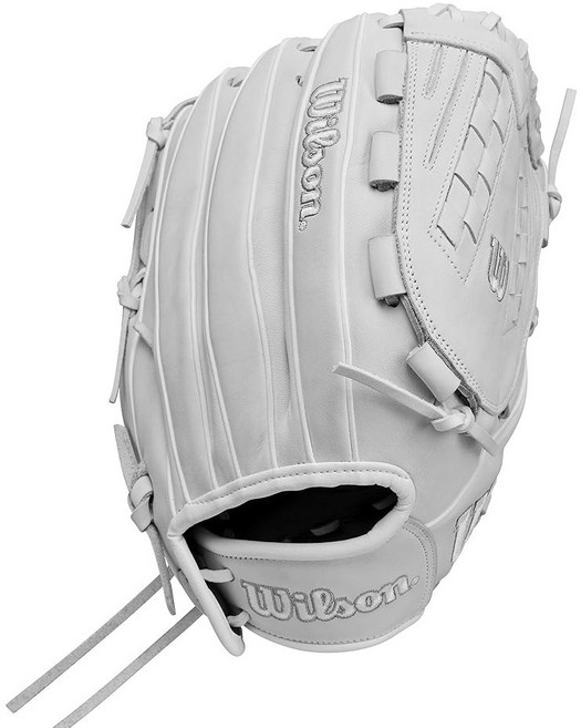 가을 A1000 T125 12.5인치 외야 패스트피치 소프트볼 글러브, Right Hand Throw, White, 1개
