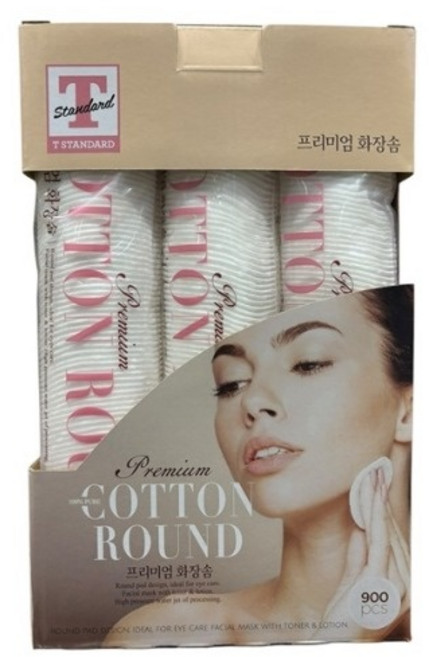 티스탠다드 프리미엄 화장솜900매(100매 x9입), 9개