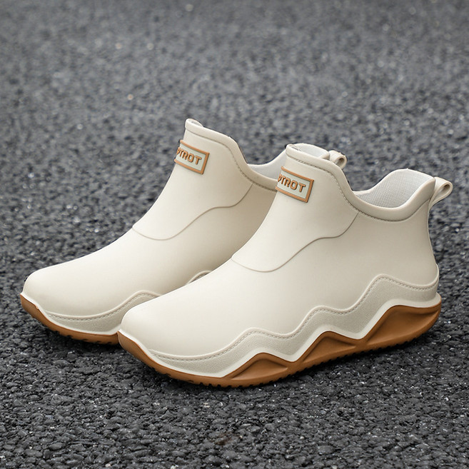 앵클 레인부츠 방수 슈즈 남녀 커플 레인부츠 주방 작업화 내마모성 방수 미끄럼 방지 경량 쿠셔닝 슈즈