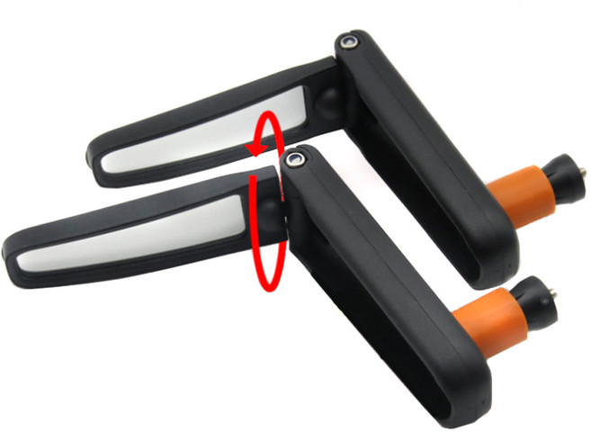 락모터스 자전거 바엔드 거울 후사경 사이드백미러 회전후사경 시야확보 전동킥보드 오토바이, 1개, 블랙