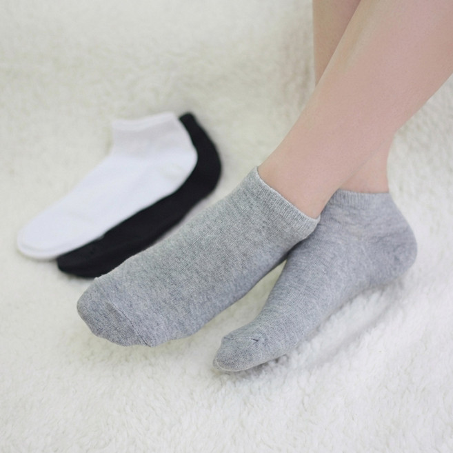 싹스몰 여성용 면100 순면 발목양말 5켤레 무지 스니커즈 양말