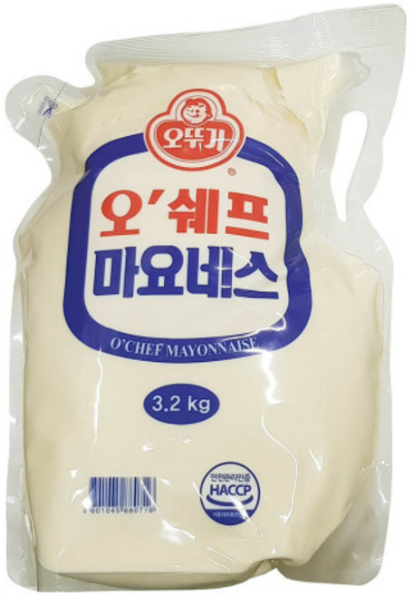 오뚜기 오쉐프 스탠딩파우치 마요네스, 3.2kg, 1개