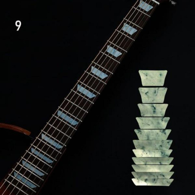 일렉트릭 어쿠스틱 기타베이스용 크로스 인레이 데칼 프렛보드 스티커 초박형 액세서리 22 가지 신제품, 21) 9, 1개