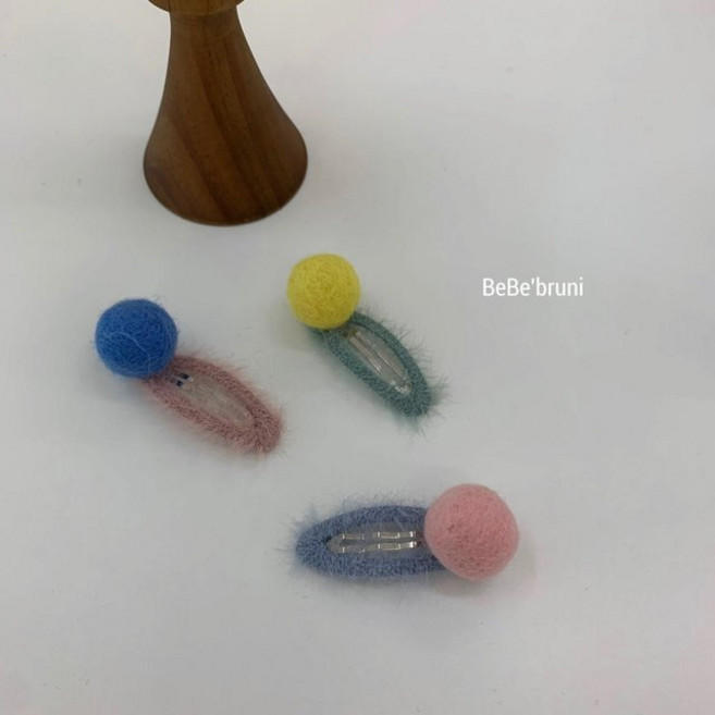 •세트상품• 베베브루니 솜사탕삔세트 / 폼폼똑딱핀 / 3개-1세트