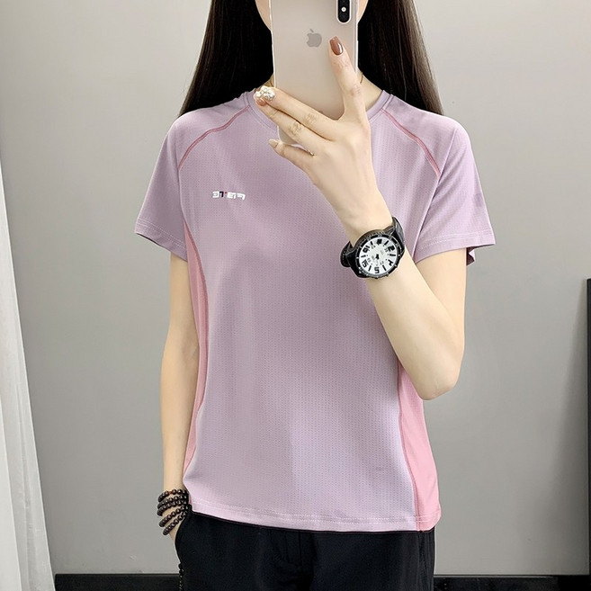 HVBELIFE 女款圓領短袖運動T恤