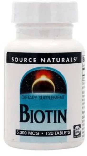 [Source Naturals] 소스 내추럴스 비오틴 5 mg 120 타블렛, 120정 - 쿠팡