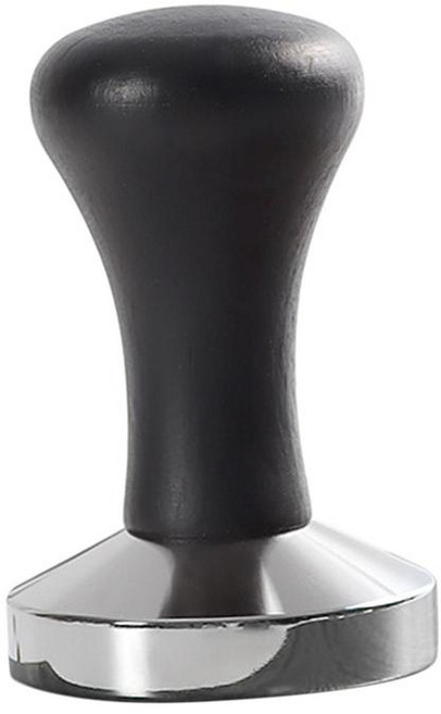 GHSHOP 스테인레스 스틸 커피 탬퍼 우드 핸들 커피 가루 해머 에스프레소 분배 커피 가루 분배기 레벨러 커피 분배기, 활기 없는, 53MM, 1개
