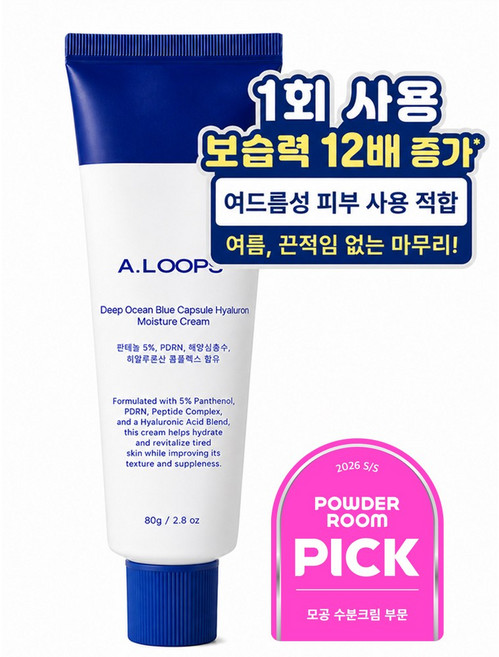 에이룹스 PDRN 블루 캡슐 모이스처 크림 미백 주름개선 이중 기능성 수분크림, 80g, 1개