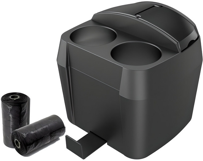 카템 3in1 차량용 멀티 수납함 컵홀더, 1개, 블랙