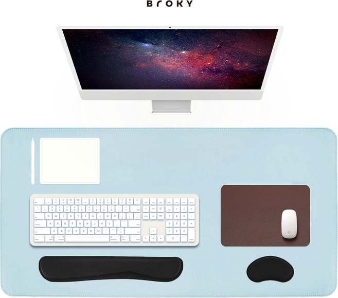 브로키 마우스패드, 다크브라운, 1개