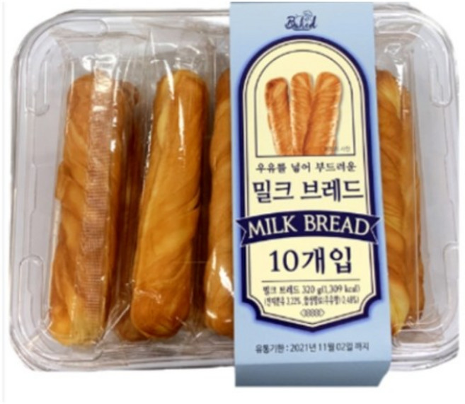 밀크 브레드 우유빵 320g, 10개