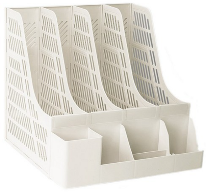 코히모 폴딩식 서류 파일꽂이, ALL WHITE 1개, 4단