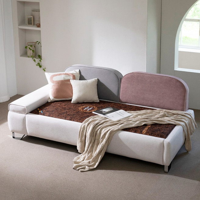 세계로가구 모란 3인용 쇼파 황토볼 참숯 조야 온열 온돌 흙소파 부모님 선물, 고급 황토볼보료