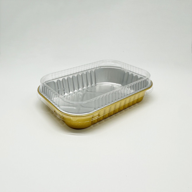 베이킹 전자레인지용 티라미수 알루미늄용기 G345 골드 용기+뚜껑 1 000개입, 1개