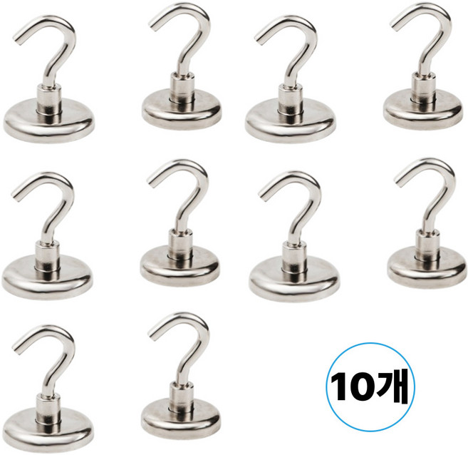(10입) 파로아 네오디움 초강력 자석 후크걸이 16mm, 1개, 10개입