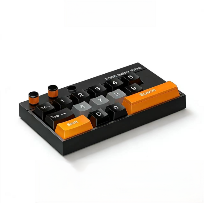 자동차 임시주차 번호판 회전식 키보드, 1개, 블랙