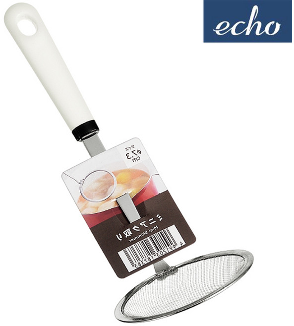 일본 에코 미니 미세 거름망 (0236-283) 국자 건지기 거품국자 육수 채망 거름망, 1개, 본상품