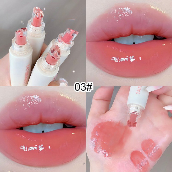 립글로우 핑크 립 젤리 에센스 하이 드레이팅 립스틱 글로스 미러 텐더 학생 메이크업 화장품, [03] 03