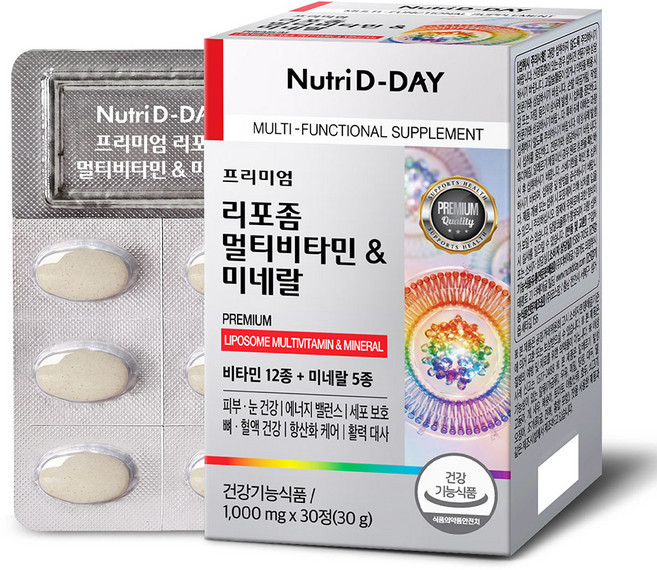 뉴트리디데이 프리미엄 리포좀 멀티비타민&미네랄 1박스 30정, 1개
