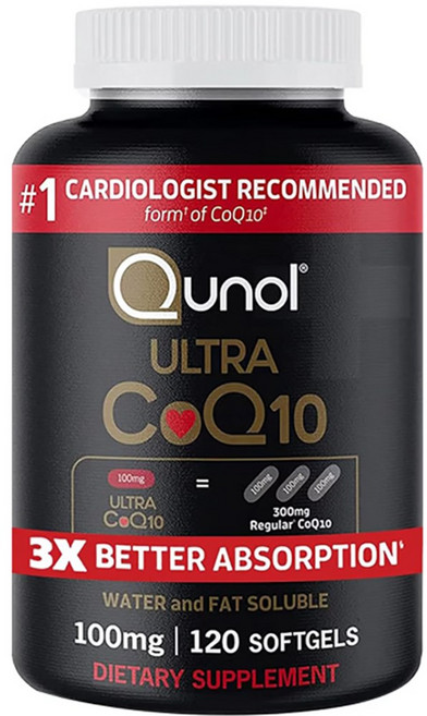 Qunol Ultra CoQ10 100mg 코엔자임큐텐 소프트젤 에너지 생성 서포트, 120정, 1박스