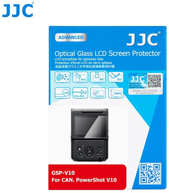 JJC 캐논 파워샷 V10 브이로그 카메라 9H 강화유리 액정보호필름, GSP-V10, 1개